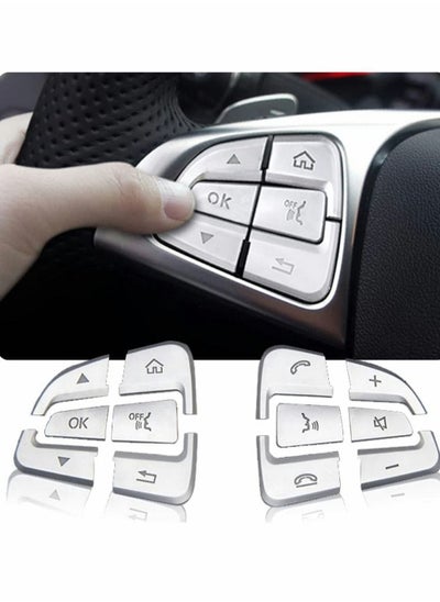 Buy Car Steering Wheel Button Trim Upholstery Compatible with Mercedes for Benz C V GLC Class W205 X205 in Saudi Arabia