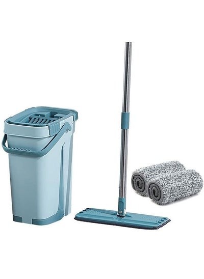 اشتري 4-Piece Microfiber Mop Set With Bucket And Refill Roller في السعودية