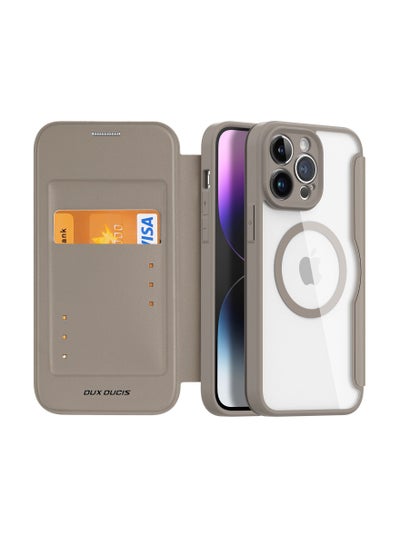 Buy Skin X Pro Series Folio Case with MagSafe for iPhone 14 Pro Max_Beige in Egypt
