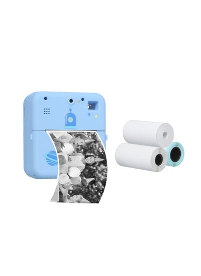 Buy Pocket Photo  Wireless Thermal Label Printer 1080P Instant Print Camera Compatible with iOS Android Smartphone Built-in Battery with 3 Rolls  Paper in UAE