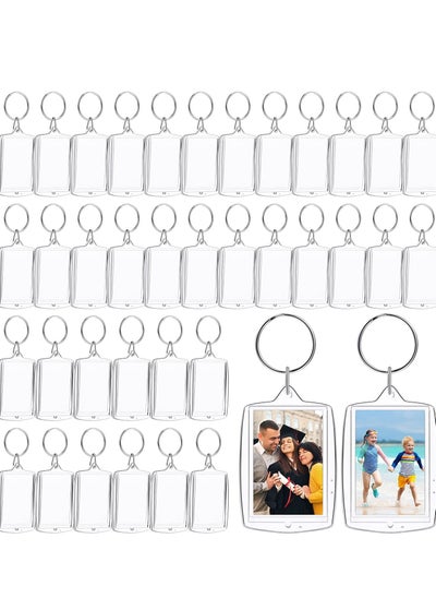 Buy 150 Pieces Photo Insert Keychain Clear Acrylic Picture Keychains Picture Frame Key Chain 2.2 x 1.6 Inch Rectangle Blank Photo Keychains for Holiday Photo Diaplay Supplies in Saudi Arabia