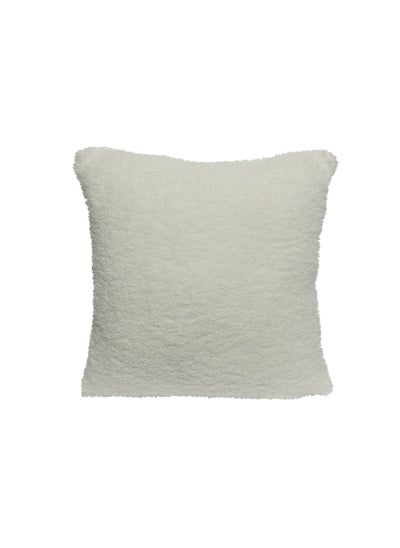 اشتري Square Christmas Polyester Cushion Teddy Fur White في الامارات