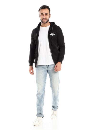 Buy Mens Printed wings Hoodie With Front Pockets and through zipper in Egypt