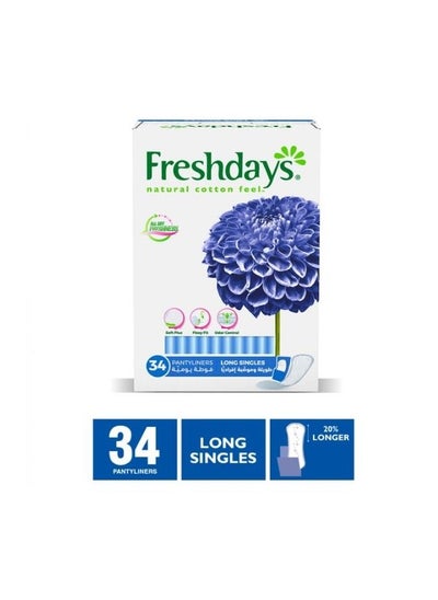 Buy Feminine Pads Pantyliners Long Comfort 34 Pcs in Saudi Arabia