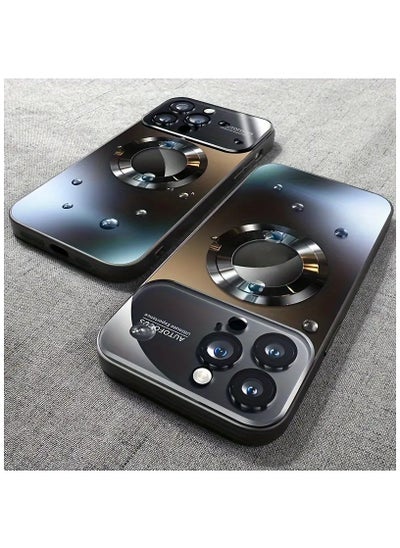 Buy New Titanium Metallic Color Luxury Matte Phone Case for Iphone 15 Pro Max Magnetic Wireless Charging Case Shockproof Glass Camera Lens Protection Cover iPhone 15 Pro Max Case, Protective Case Cover For  iphone 15 Pro Max, iPhone 15 Pro Max Mobile Case Cover,Magnetic Case for iPhone 15 Pro Max, Black in Saudi Arabia