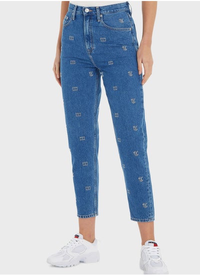 Buy High Waist Mom Jeans in UAE