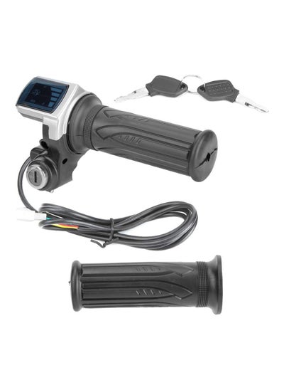 Buy Throttle Grip, 36V Half-Twist Throttle with LED Power Indicator Key Lock for Electric Bikes Scooters in UAE