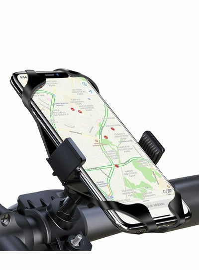 Buy Phone Holder Mount for Bike Universal Handlebar Motocycle Bicycle Cell Clamp Adjustable iPhone 11 Pro Max S9 S10 and 3.5" to 7" Smartphones in UAE