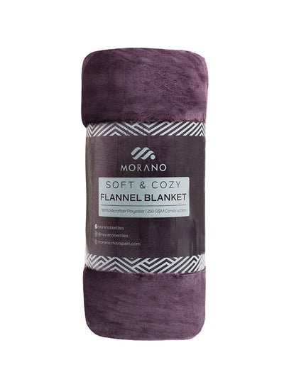 Buy Flannel Blanket Purple 220 * 240 cm in Egypt