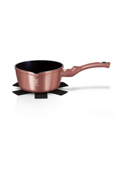 Buy Aluminium Sauce Pan 16 cm with Protector, I-Rose Collection, Pink, Hungary in UAE