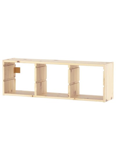 Buy Wall Storage Light White Stained Pine 93X30 Cm in Saudi Arabia