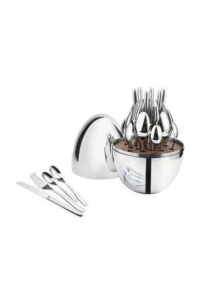 Buy 24pcs Luxury Stainless Steel Cutlery Set Egg Shape Dinner Set Knife and Fork Luxury Cutlery Set High Quality Luxury Cutlery Set in Egypt