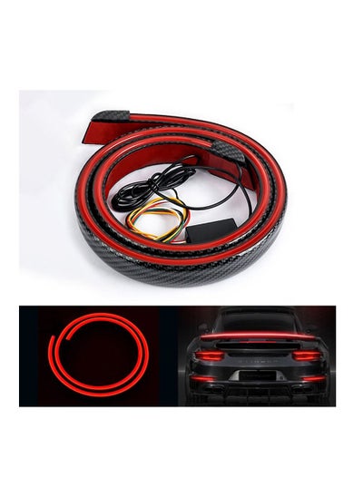 Buy Led Spoiler Universal Rearlip Kit Mily Rubber Strip WaterProof Material Delicate and Textured Wear-resistant and Scratch-resistant Multiple modes Bright Carbon Brazing pattern Good Flexibility in UAE