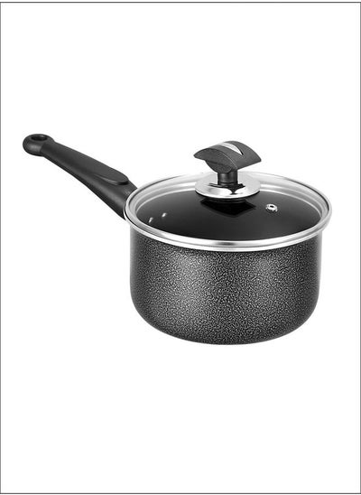 Buy Heavy Material Sonex Non Stick Royal Sauce Pan Pot with Glass Lid and Durable Soft Handle 16 Cm Original Made In Pakistan in UAE