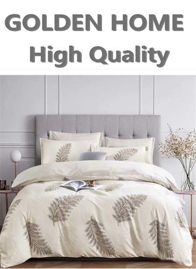 Buy King/queen/single size, striped pattern duvet cover set. 6 Piece set includes 1 Comforter Cover, 1 Fitted Bedsheet, 4 Pillowcases in UAE