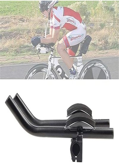 اشتري Home Clearance Sale Aero Bars,Bicycle Bike Armrest Handlebars TT Rest Bar Aluminum Alloy Black for Mountain Road Bicycle Bike Racing Handlebars في الامارات