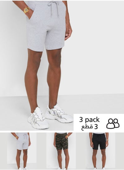 Buy 3 Pack Essential Lounge Shorts in Saudi Arabia