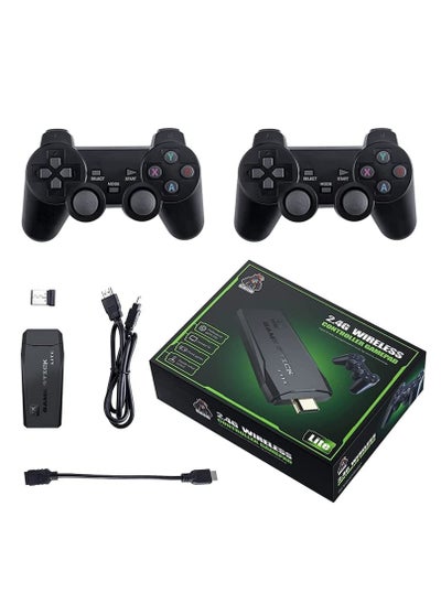 اشتري Retro Game Console with Dual Wireless Controllers Plug & Play Video Game Stick Built in 3500/10000+ Games, 9 Classic Emulators, TV 4K High Definition HDMI Output في الامارات