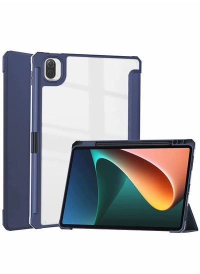 Buy Case for Xiaomi Mi Pad 5 /for Pro case 11 inch Tablet Cover with Pencil Holder Auto Wake/Sleep Trifold Stand Smart Transparent Back Shell in UAE