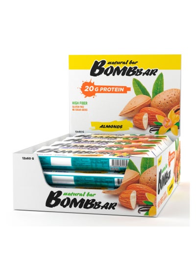 اشتري Bombbar Protein Bar Almond and Vanilla 60g 12pcs في الامارات