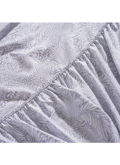 اشتري Conscious Eucacel Floral Fitted Sheet 160X200+33Cm - Grey في الامارات