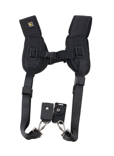 اشتري Dual Shoulder Neck Strap For DSLR/SLR Camera Black في السعودية
