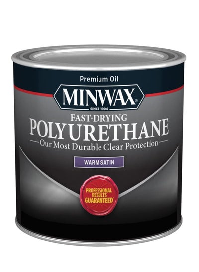 Buy Minwax Fast Drying Polyurethane Protective Wood Finish Warm Satin 8 fl oz in Saudi Arabia