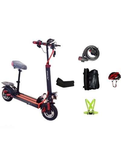 اشتري E10 High-Powered Electric Bike Motor 1000w with Speed Meter and Freebies Stuff Red في الامارات