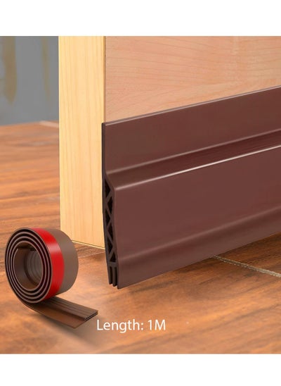 Buy Door Draft Stopper, 100cm Length Under Door Seal Strip, Door Sweep for Exterior & Interior Doors, Door Bottom Draft Blocker Dust and Noise Insulation Weather Stripping Draft Guard Insulator, Brown in Saudi Arabia