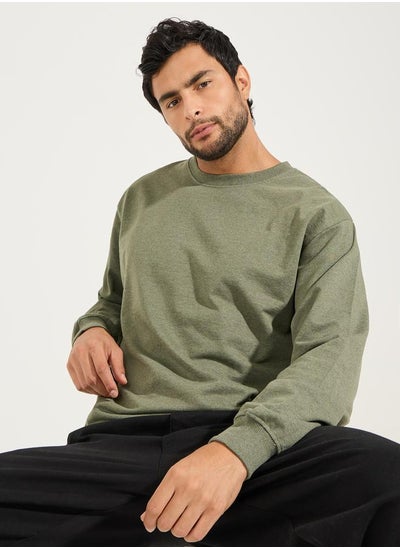 Buy Relaxed Fit Cotton Terry Sweatshirt in Saudi Arabia