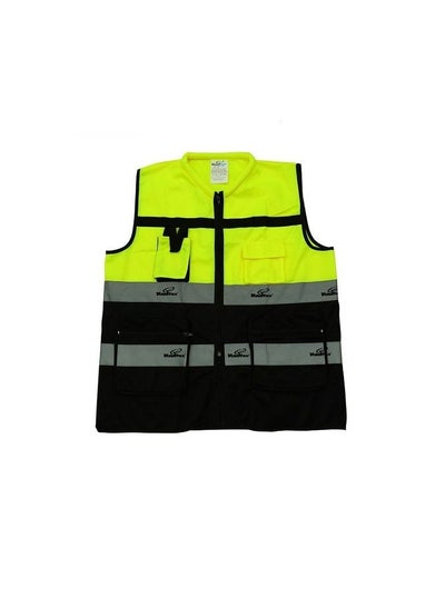 اشتري Half Sleeve Reflective Vest Safety Jacket High Visibility Light Weight Breathable Washable في الامارات