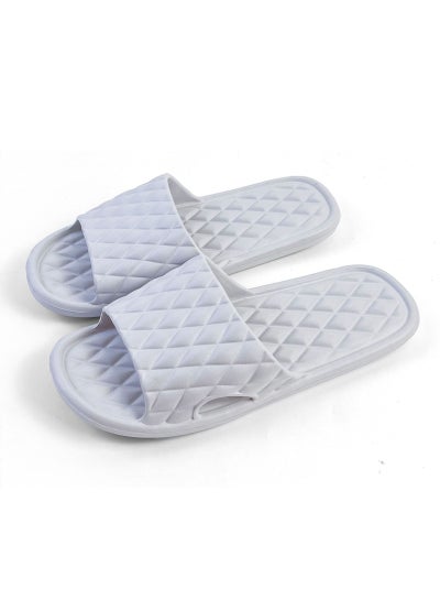 Buy Bathroom Slippers Anti-slip, Shower Slippers Indoor Slippers Soft Light Weight Flat Sandals Slippers for Indoor Outdoor Size 40-41 Grey in UAE