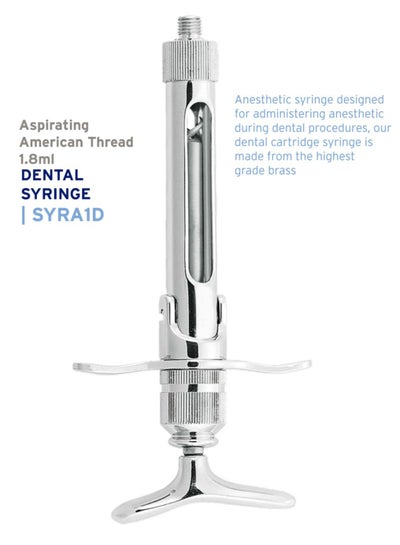 Buy Dental Instruments Syringe 1.8ml Aspirating American thread in Saudi Arabia