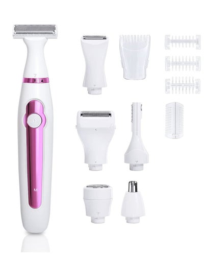 Buy Electric Razor for Women, 6 In 1 Electric Epilator Hair Shaver, USB Rechargeable Cordless Hair Removal Set, Painless Hair Trimmer for Bikini Area Nose Armpit Underarms Nose Eyebrow Body Hair in UAE