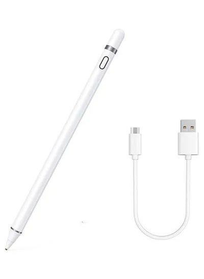 Buy High Tech Smart Stylus Pen For iPad/ Tab/ Mediapad White in UAE