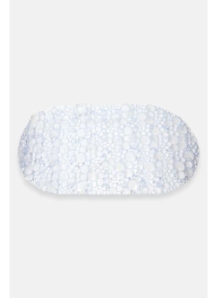 Buy Textured Bath Mat 68 x 38 cm, Transparent in Saudi Arabia