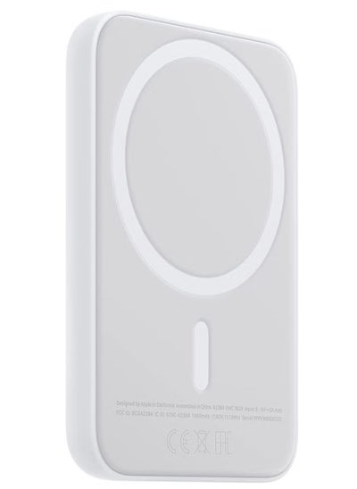 Buy MagSafe Wireless Power Bank for iPhone 14 Pro – 10,000mAh Portable Charger (White) in UAE