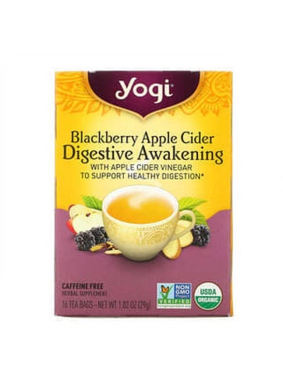 Buy Yogi Tea, Digestive Awakening, Blackberry Apple Cider, Caffeine Free, 16 Tea Bags, 1.02 oz (29 g) in UAE