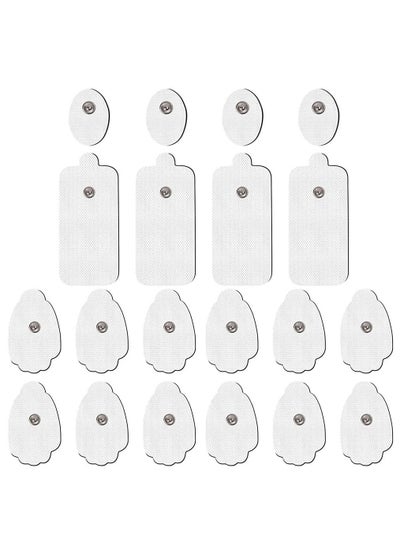 Buy TENS Unit Replacement Pads, 20 Pack Snap Electrode Pads for Tens Unit with Standard 3.5mm snap-on Connector Compatible with Belifu TENS Reuse More Than 35 Times in Saudi Arabia