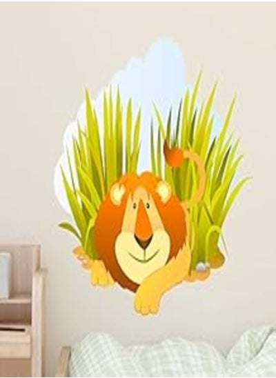 Buy Decorative kids room sticker - The shy lion Wall decal (100x100cm) in Egypt