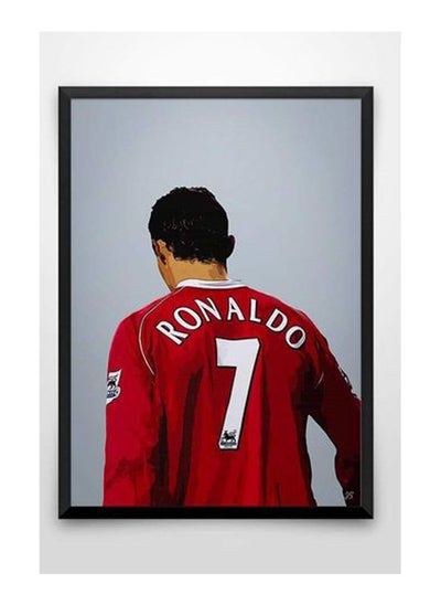 Buy Cristiano Ronaldo Wall Decor Poster With Frame Multicolour in Saudi Arabia