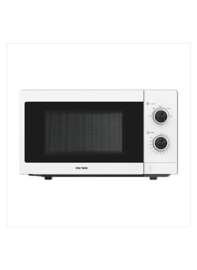 Buy STAR TRACK 20L Mechanical Microwave Oven, 700W, 5 Power Levels, Push Button, Turntable Tray, Grey Cavity, BS Plug, ST-MW700-MW20 in UAE