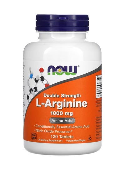 Buy NOW Foods, L-Arginine, Double Strength, 1,000 mg, 120 Tablets in Saudi Arabia