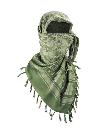 اشتري Neck scarf, headscarf, Palestinian style, classic green unisex tactical faceband to protect against cold في السعودية