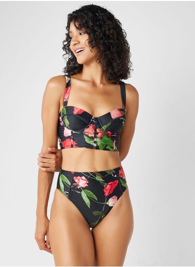 Buy Floral Print Bikni Bottom in UAE