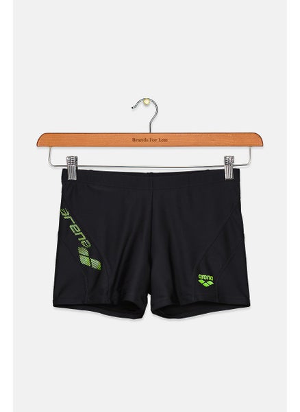 اشتري Men Textured Swim Trunk, Black and Leaf في السعودية