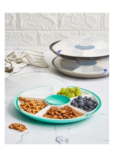 Buy Moro Nut Plate Divided 8 Pieces with Lid Fuschia Medstar FFSSRG09012 in Egypt