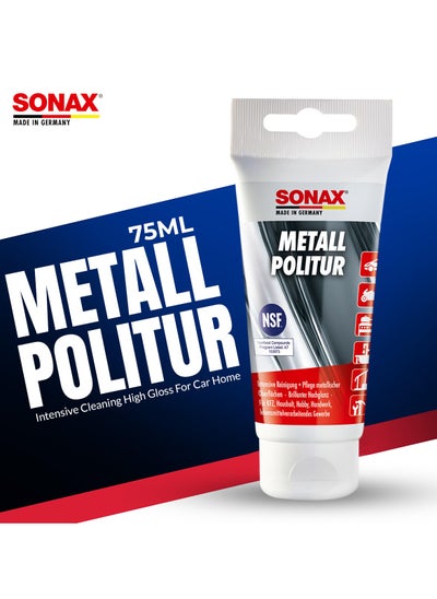 Buy SONAX Metal Care Polish, Tarnish Remover And High Gloss 75ml in Saudi Arabia