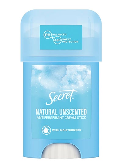 Buy Natural Unscented Cream Antiperspirant Stick 40 ML in UAE