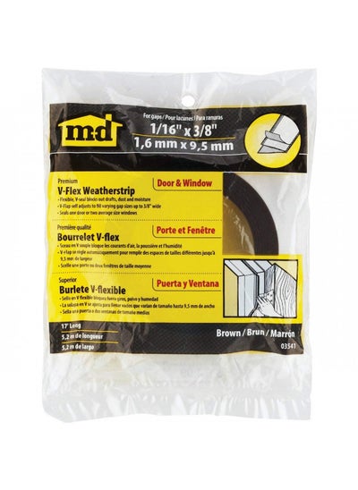 اشتري Flexible v-Seal Weather Stripping for Doors and Windows - MD Building Products 03541 في الامارات